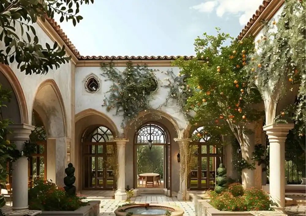 Tranquil La Villa des Orangers in Marrakech, featuring elegant decor and serene gardens.