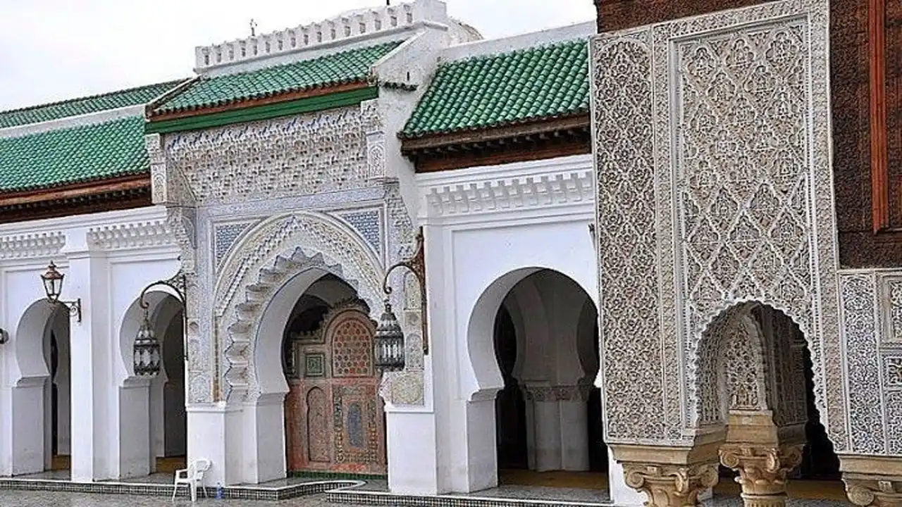 Panoramic view of the historical sites of Fes, highlighting the city's ancient architecture and vibrant medina.