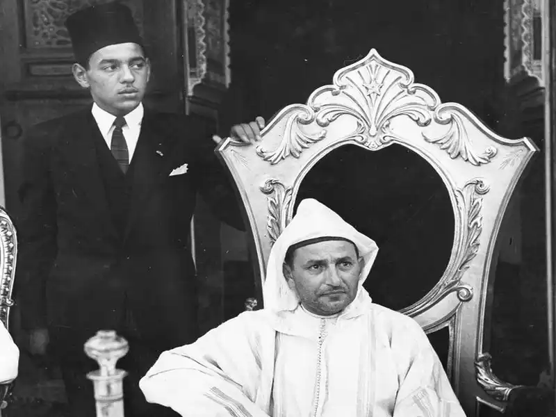 King Mohammed V, revered leader of Morocco’s independence movement and central figure honored in the Mausoleum of Mohammed V.