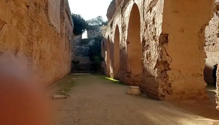 Royal Stables of Meknes, an impressive architectural feat designed to house thousands of Sultan Moulay Ismail’s cavalry horses.